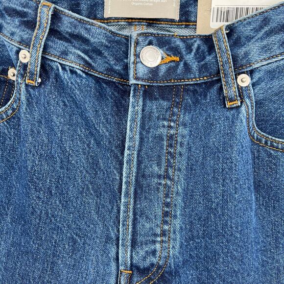 Everlane The Curvy 90s Cheeky Straight Jeans Rigid Wash Blue Size 30 Crop - Picture 7 of 16